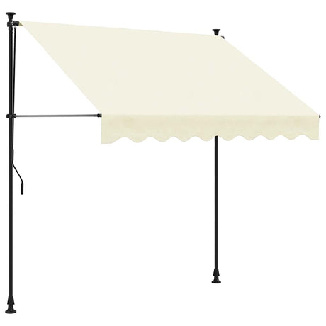 Auvent extensible Vidaxx 250x150 cm tissu et acier couleur crème