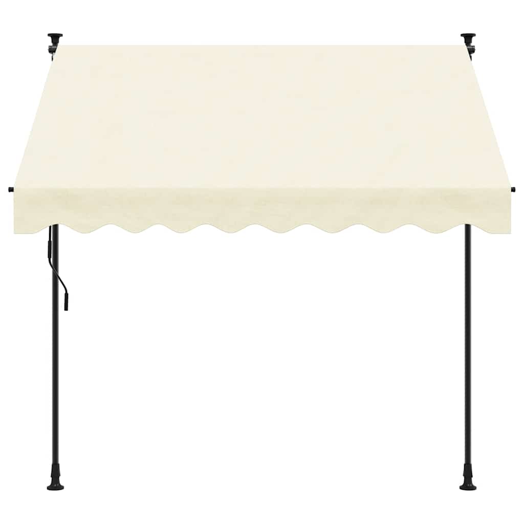 Auvent extensible Vidaxx 250x150 cm tissu et acier couleur crème