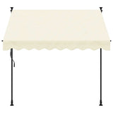 Auvent extensible Vidaxx 250x150 cm tissu et acier couleur crème