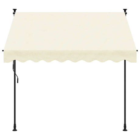 Auvent extensible Vidaxx 250x150 cm tissu et acier couleur crème