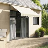 Auvent extensible Vidaxx 250x150 cm tissu et acier couleur crème