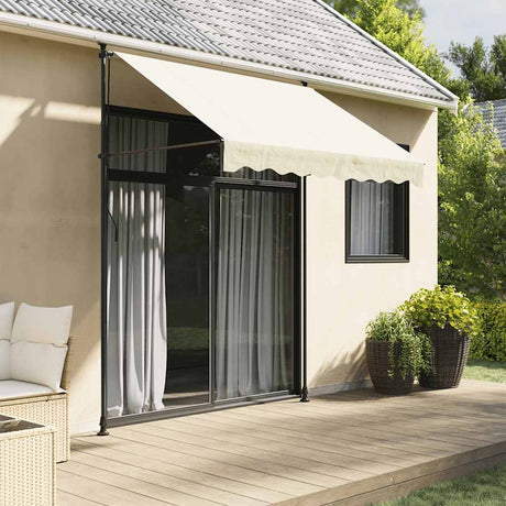 Auvent extensible Vidaxx 250x150 cm tissu et acier couleur crème