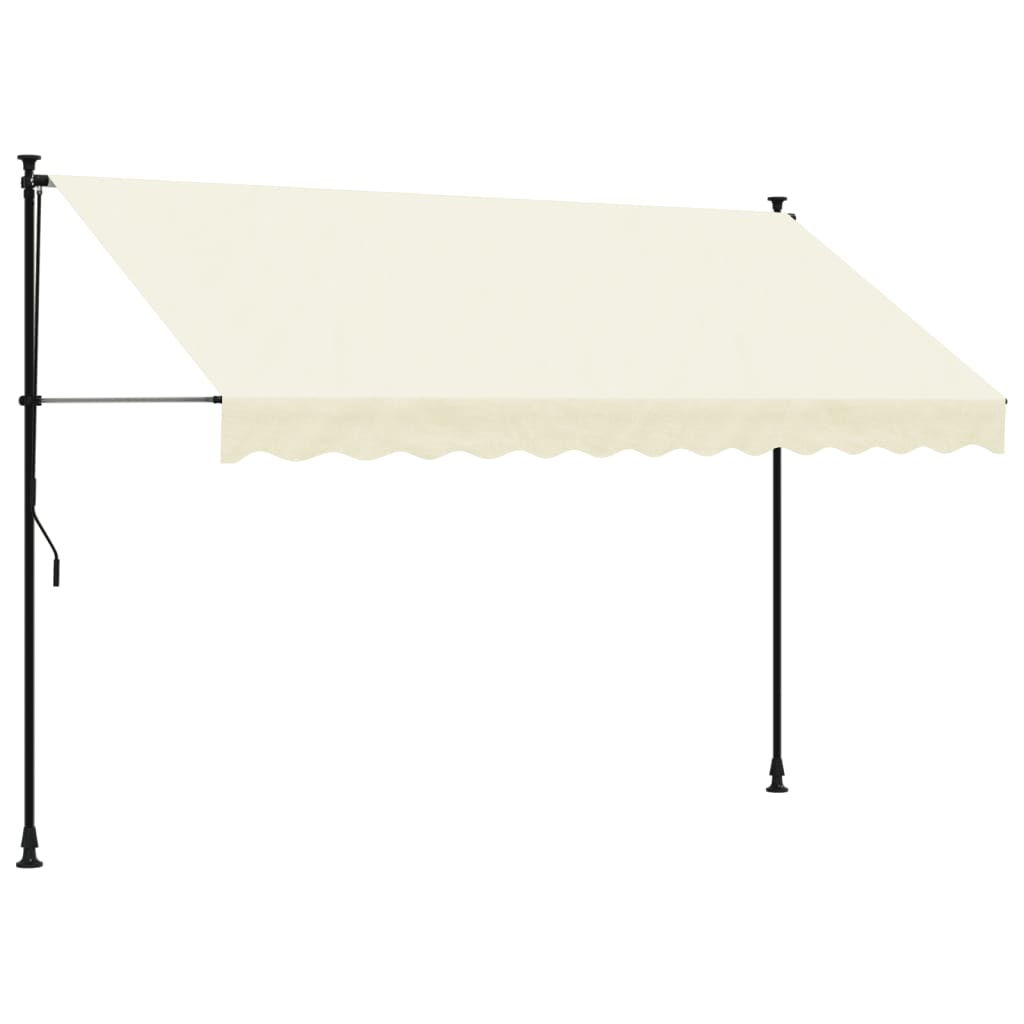 VIDAXL LAFEL Ausleitbar 300x150 cm Stoff und Stahlcreme -Verschärft