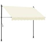 VidaXL Auvent extensible 300x150 cm tissu et acier couleur crème