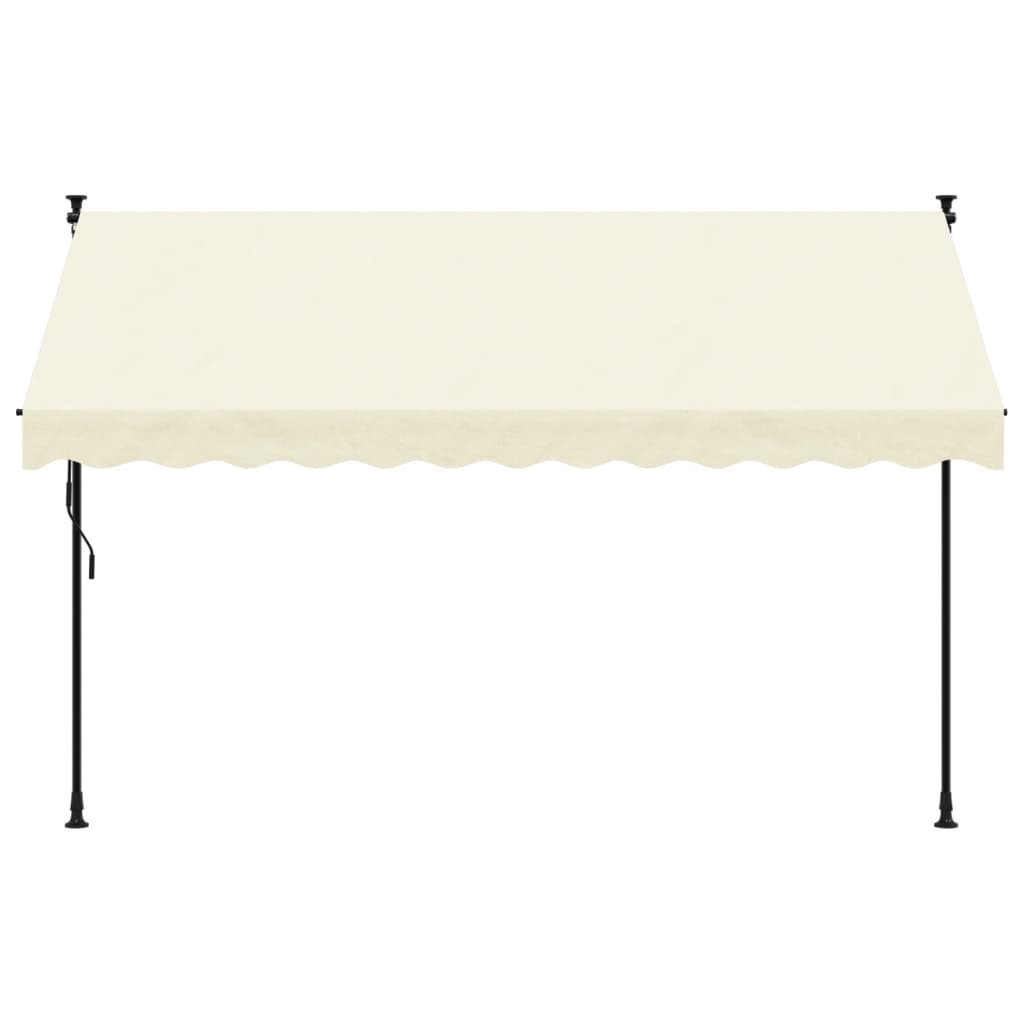 Vidaxl Laifel Extendible 300x150 cm tessuto e crema in acciaio