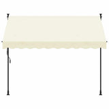 VidaXL Auvent extensible 300x150 cm tissu et acier couleur crème