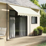 VidaXL Auvent extensible 300x150 cm tissu et acier couleur crème