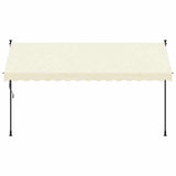 VidaXL Auvent extensible 350x150 cm tissu et acier couleur crème