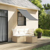 Auvent extensible Vidaxx 100x150 cm tissu et acier anthracite