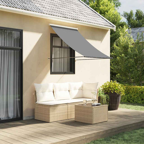 Auvent extensible Vidaxx 150x150 cm tissu et acier anthracite