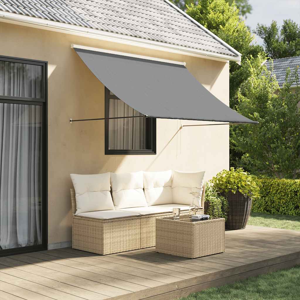 Auvent extensible Vidaxx 200x150 cm tissu et acier anthracite