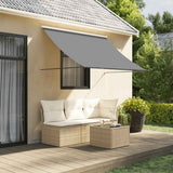 Auvent extensible Vidaxx 200x150 cm tissu et acier anthracite