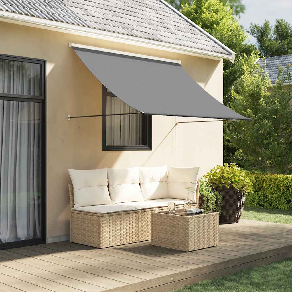 Auvent extensible Vidaxx 250x150 cm tissu et acier anthracite