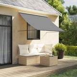 Auvent extensible Vidaxx 250x150 cm tissu et acier anthracite