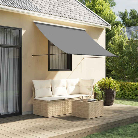 Auvent extensible Vidaxx 250x150 cm tissu et acier anthracite