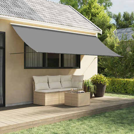 Auvent extensible Vidaxx 400x150 cm tissu et acier anthracite