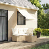 Auvent extensible Vidaxx 150x150 cm tissu et acier couleur crème