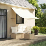 Auvent extensible Vidaxx 250x150 cm tissu et acier couleur crème
