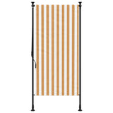 Vidaxl rolgordijn voor buiten 100x270 cm stof en staal oranje en wit