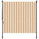 Vidaxxl store enrouleur extérieur 150x270 cm tissu et acier orange et blanc