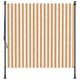Vidaxxl store enrouleur extérieur 200x270 cm tissu et acier orange et blanc