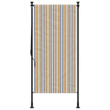 Vidaxl roller blind for outside 100x270 cm fabric and steel yellow and white