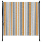 Vidaxl Rouleau aveugle pour l'extérieur de 150x270 cm tissu et acier jaune et blanc