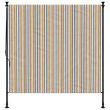 Vidaxl Roller Blind für Außen 200x270 cm Stoff und Stahlgelb und Weiß