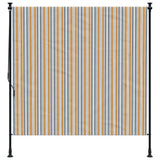 Vidaxxl store enrouleur extérieur 200x270 cm tissu et acier jaune et blanc