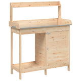 Vidaxx table d'empotage avec placard 110,5x45x124,5 cm en bois de pin massif