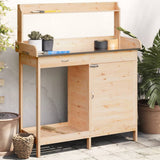 Vidaxx table d'empotage avec placard 110,5x45x124,5 cm en bois de pin massif