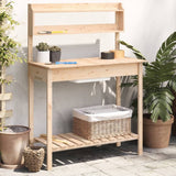 Vidaxx table d'empotage avec évier 147,5x44x139,5 cm bois de pin massif