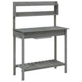 Vidaxx table d'empotage avec évier 147,5x44x139,5 cm gris pin