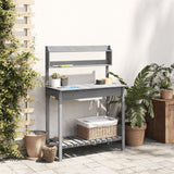Vidaxx table d'empotage avec évier 147,5x44x139,5 cm gris pin