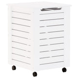 Vidaxx panier à linge à roulettes rana 45x45x64 cm bois de pin massif blanc