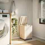 Vidaxx panier à linge à roulettes rana 45x45x64 cm bois de pin massif