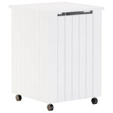 Vidaxx panier à linge à roulettes rana 45x45x64 cm bois de pin massif blanc