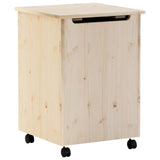 Vidaxl laundry basket with wheels rana 45x45x64 cm solid pine wood