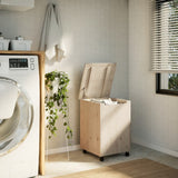 Vidaxx panier à linge à roulettes rana 45x45x64 cm bois de pin massif