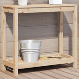 Vidaxx table d'empotage avec étagère 82,5x35x75 cm en bois de pin massif