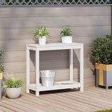 Vidaxx table d'empotage avec étagère 82,5x35x75 cm bois de pin massif blanc