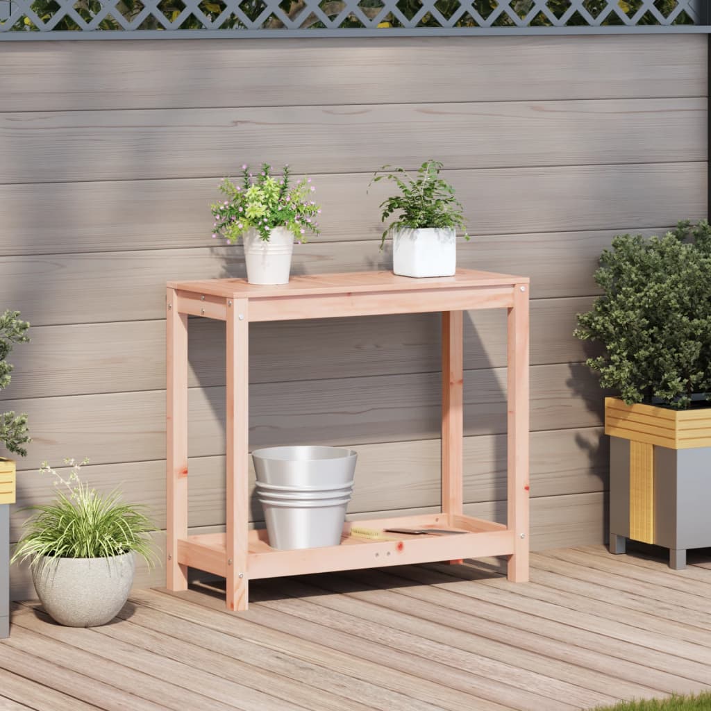 Vidaxx table d'empotage avec étagère 82,5x35x75 cm bois de Douglas massif