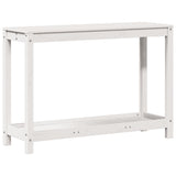Vidaxx table d'empotage avec étagère 108x35x75 cm bois de pin massif blanc