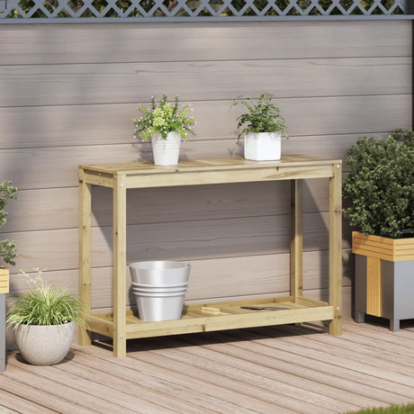 VidaXL Table d'empotage avec étagère 108x35x75 cm Pin imprégné