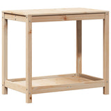 Vidaxx table d'empotage avec étagère 82,5x50x75 cm en bois de pin massif