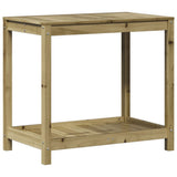 Vidaxx table d'empotage avec étagère 82,5x50x75 cm bois de pin imprégné
