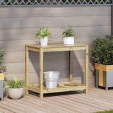 Vidaxx table d'empotage avec étagère 82,5x50x75 cm bois de pin imprégné