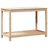 Vidaxx table d'empotage avec étagère 108x50x75 cm bois de pin massif