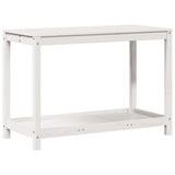 Vidaxx table d'empotage avec étagère 108x50x75 cm bois de pin massif blanc