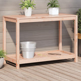 Vidaxx table d'empotage avec étagère 108x50x75 cm bois de Douglas massif